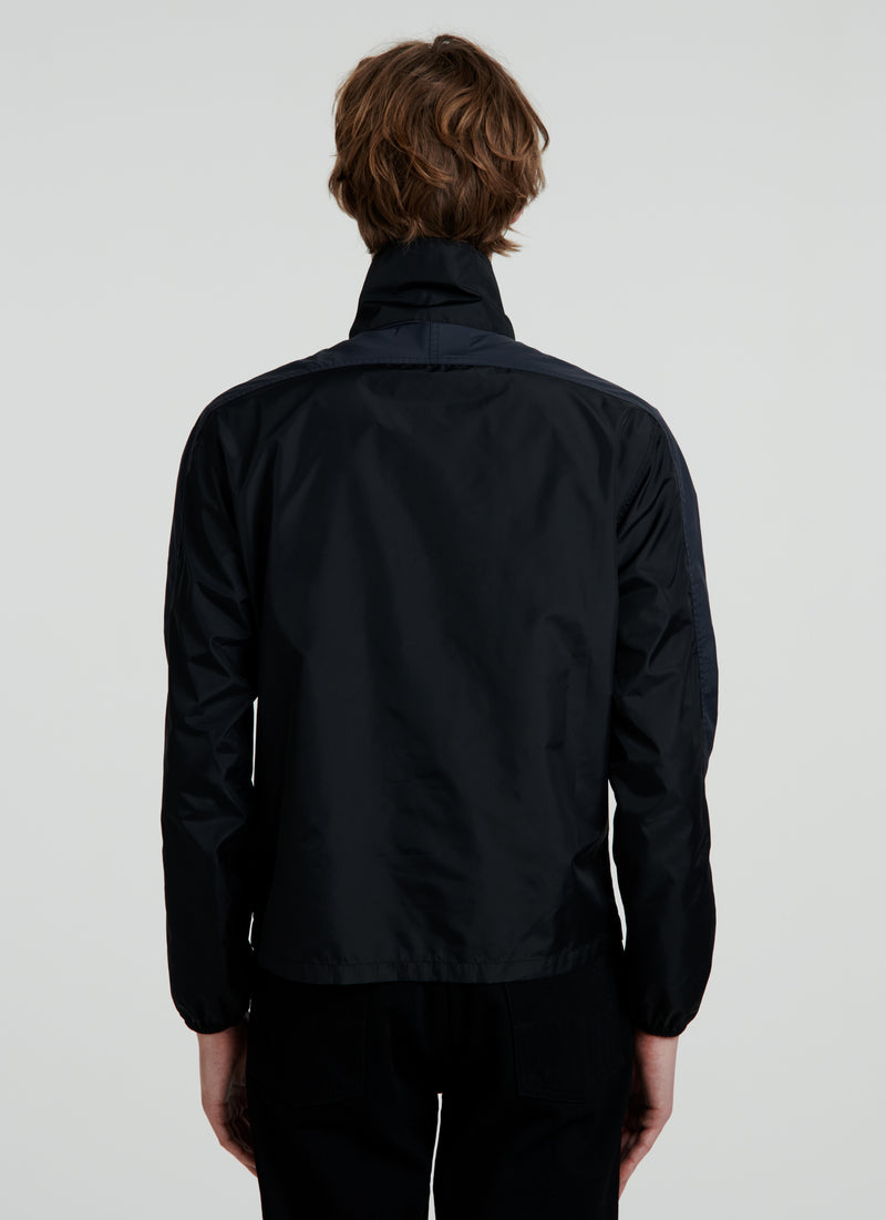 Fursac - Black and Blue Technical Fabric Windbreaker