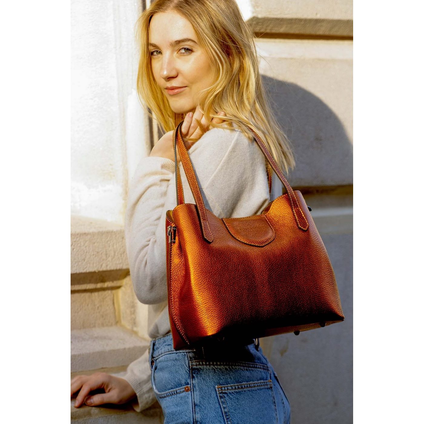 Bolso de hombro Rama - Bronce