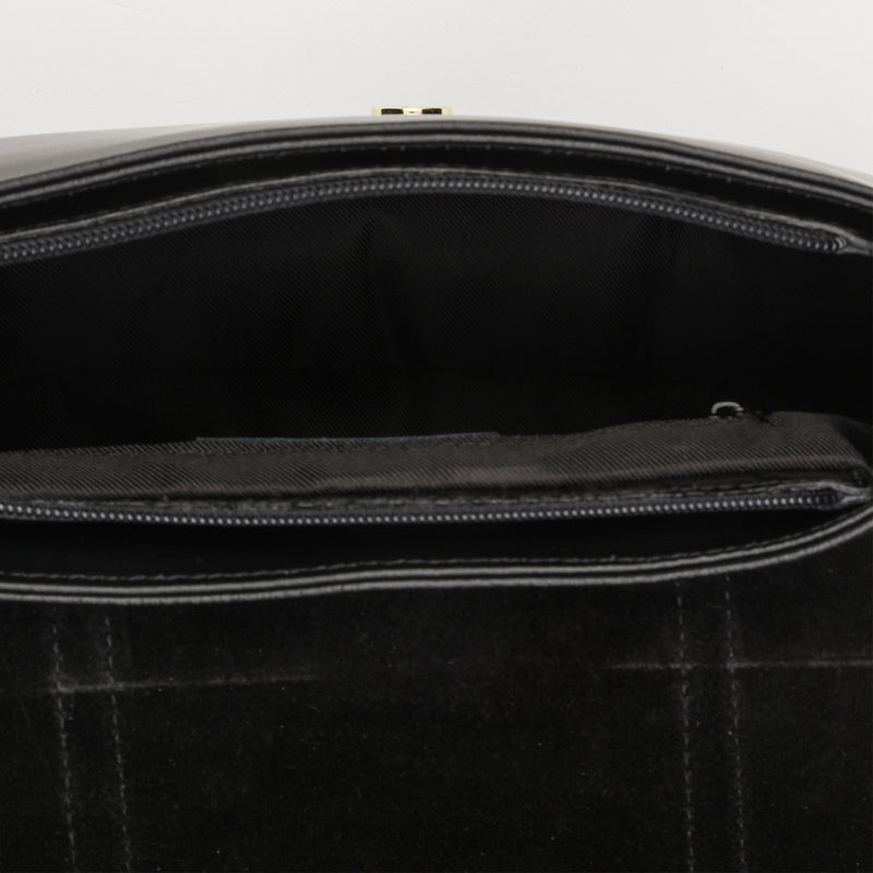 Sac Besace Tex Croco - Noir