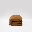 comforter cover luxe hotel linen washed brown mocha maison mos