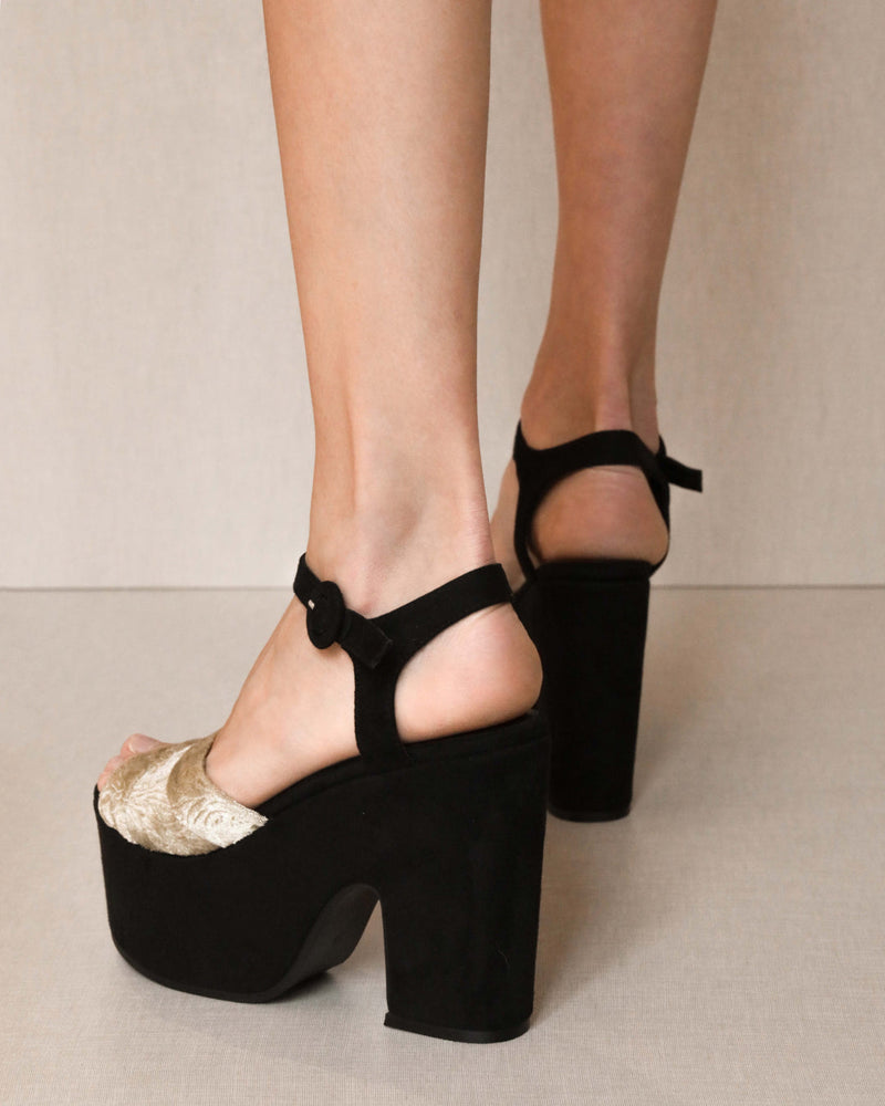 Ms37 W Sandalias De Tacón - Negro