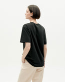 Camiseta negra thinking music festival sostenible-2