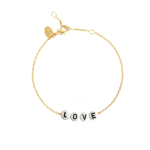 Bracelet Love Blanc - Or / Blanc