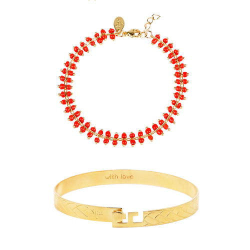 Coffret Carrioca Rouge Jonc Eternity - Or