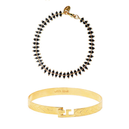 Coffret Carrioca Noir Jonc Eternity - Or