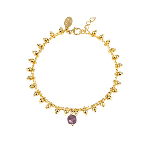 Bracelet Gypsie Amethyste - Or / Violet
