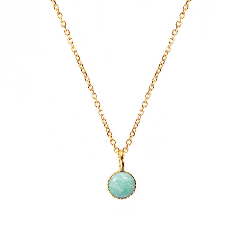 Collier Athena Amazonite  - Or /  Amazonite