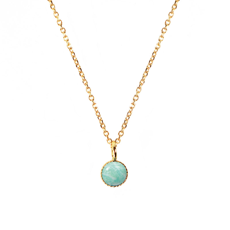 Collier Athena Amazonite  - Or /  Amazonite
