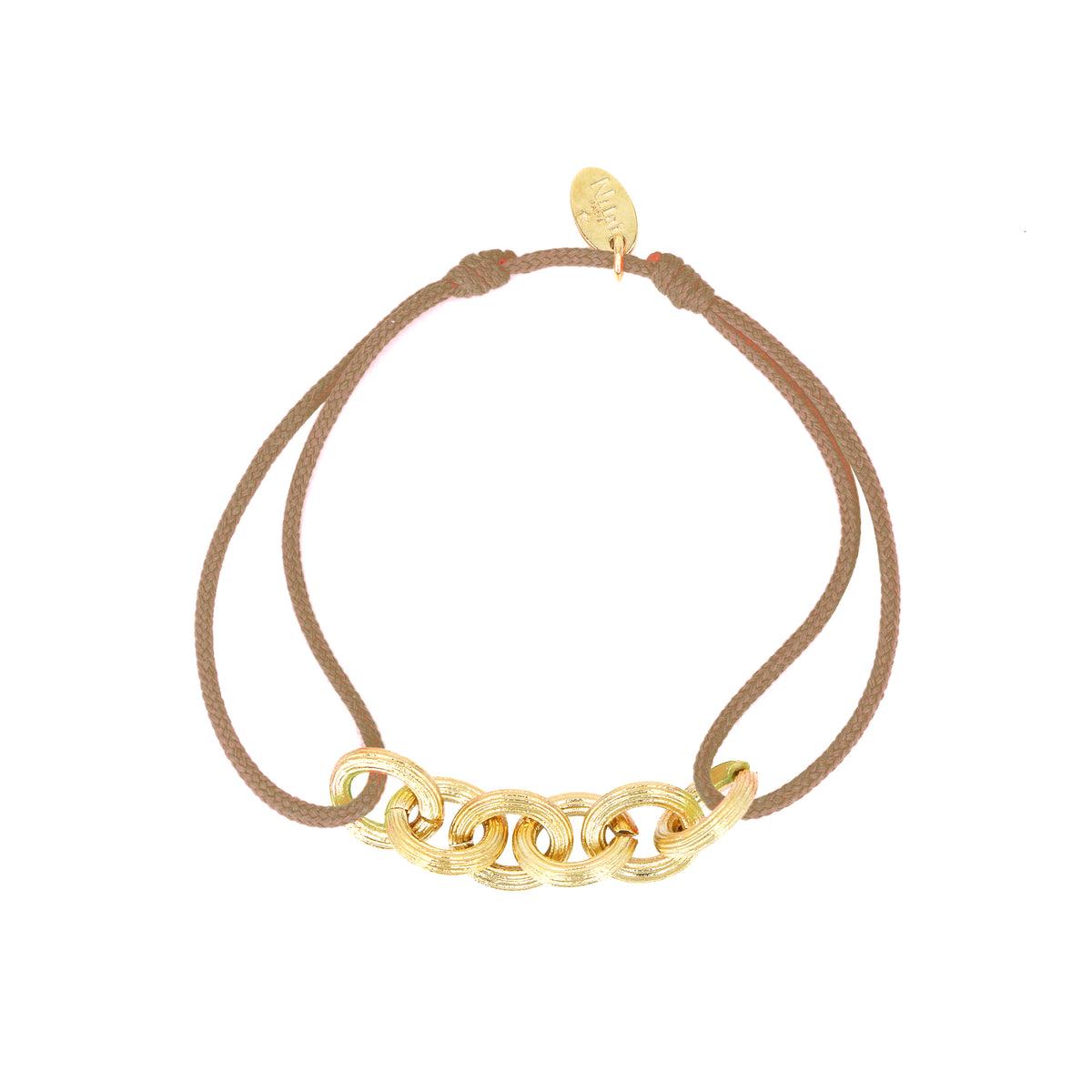 Bracelet Lien Sophie - Or & Camel