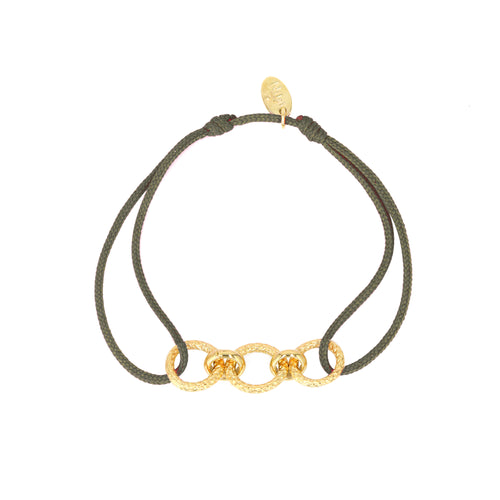 Bracelet Lien Erika Kaki - Or Et Kaki