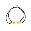 Bracelet Lien Erika Noir - Or Et Noir