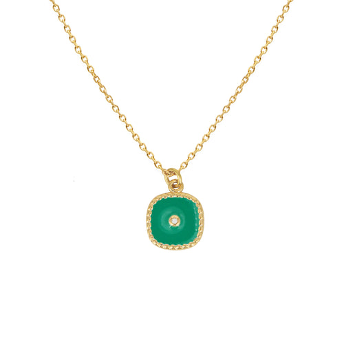 Collier Belize Vert - Or / Vert