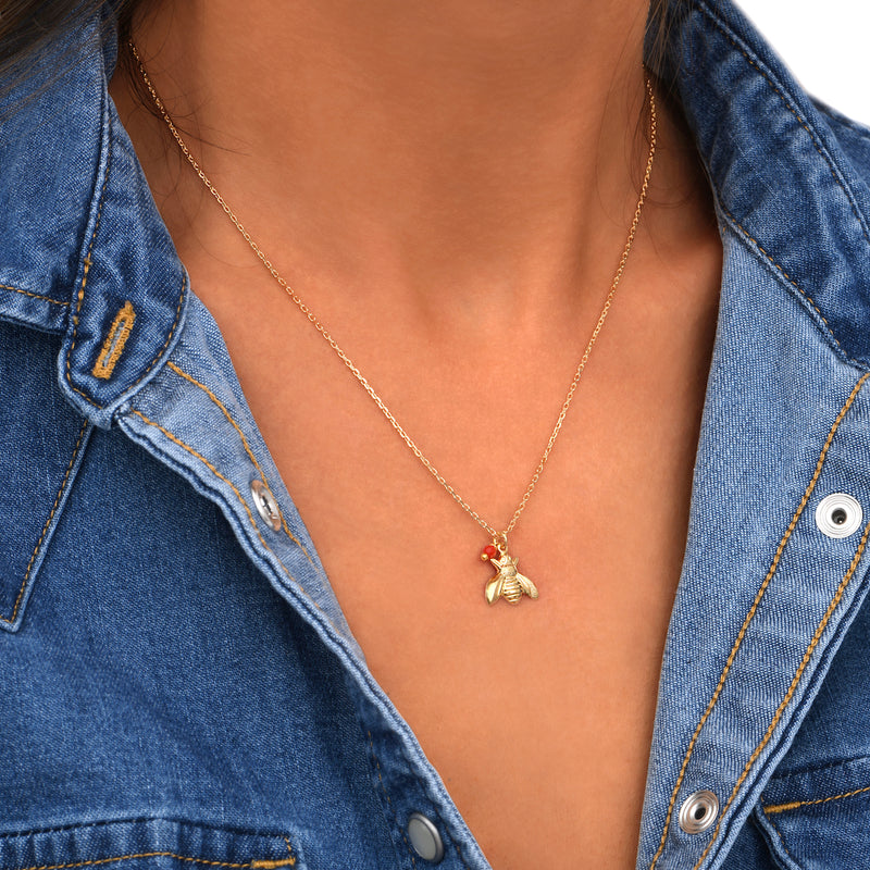 Collier Maia  - Or / Rouge