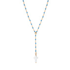 Chapelet Croix - Or & Turquoise
