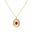 Collier Thais Cornaline - Or / Rouge