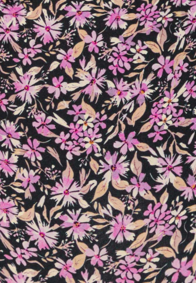 Maillot Bandeau Noué - Purple Flowers