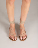 Olivia Gold Flat Sandals