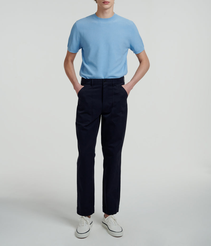 Fursac - Blue Cotton Gabardine Cargo Pants