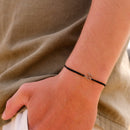 Bracelet U - Plaqué Argent - Noir