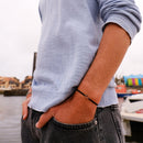 Bracelet O - Plaqué Argent - Noir