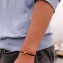 Bracelet X - Plaqué Argent - Noir