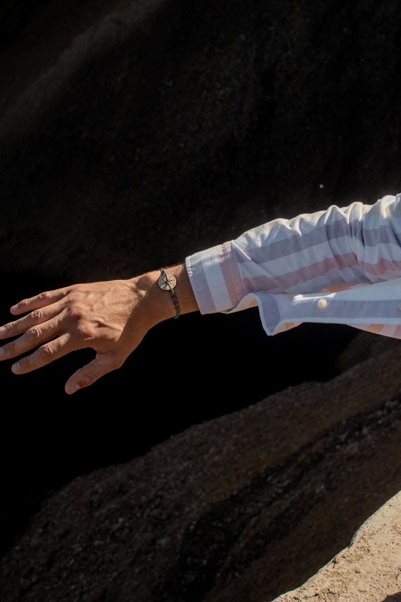 Bracelet Feuillu - Vert Kaki Moucheté Blanc