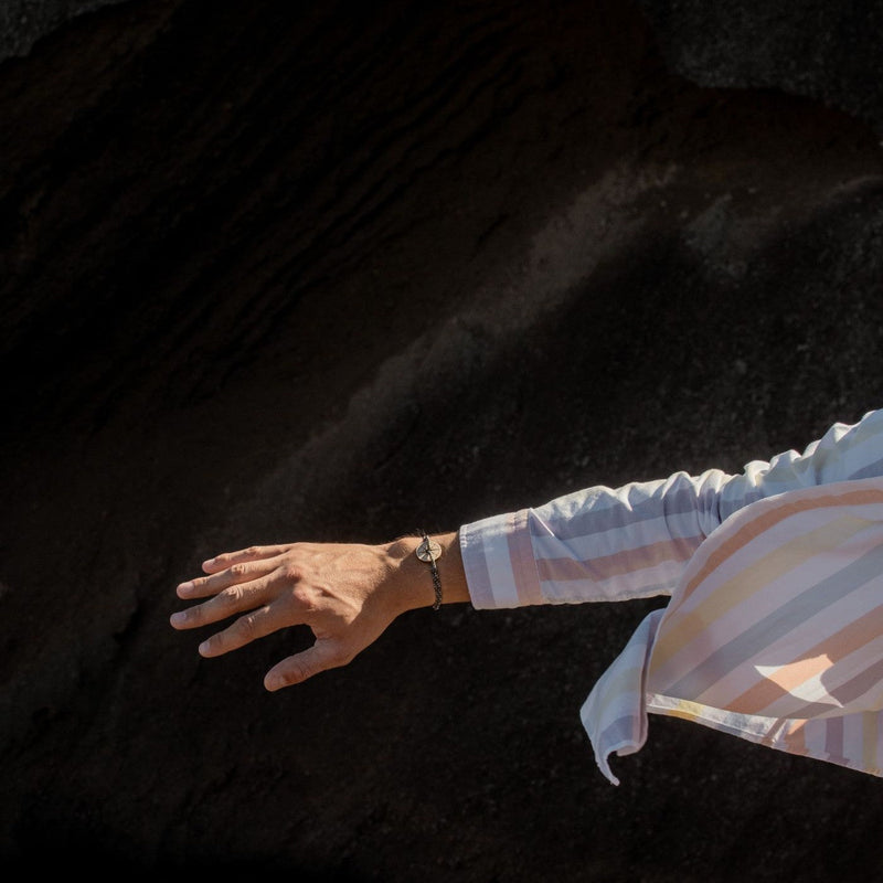 Bracelet Feuillu - Vert Kaki Moucheté Blanc