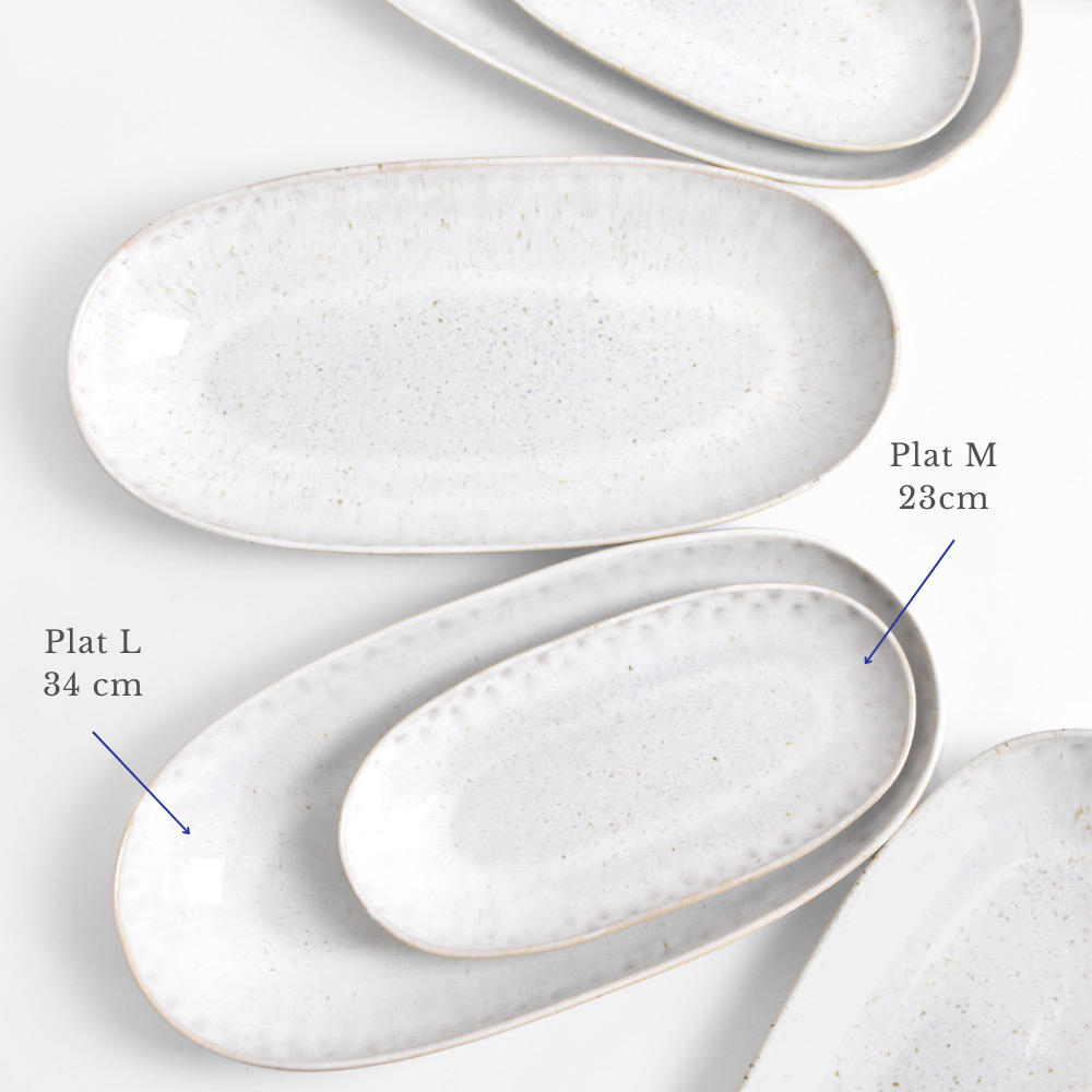 Plat De Service L - Blanc Audacieux