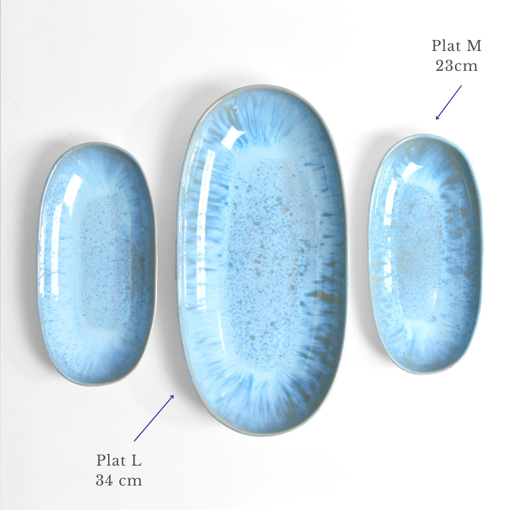 Plat De Service L - Bleu Agua