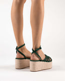 Rex Platform Sandals - Green