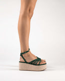 Rex Platform Sandals - Green