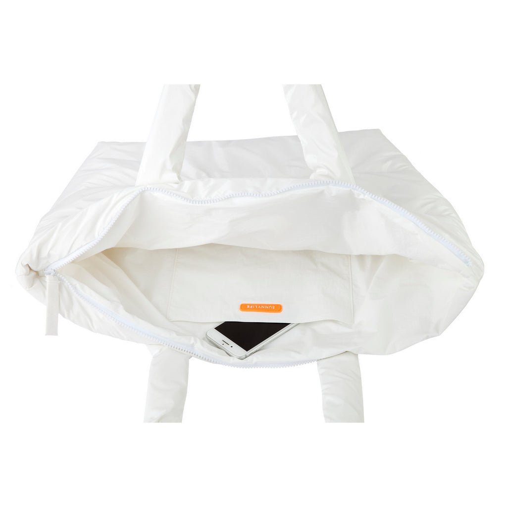 Bolso de playa blanco
