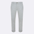 Pantalon Crecy Coton Linen - Ecru/Bleu - Homme