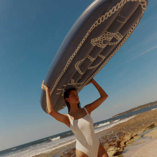 Matelas Surf Gonflable I Love Sun Adulte - Bleu