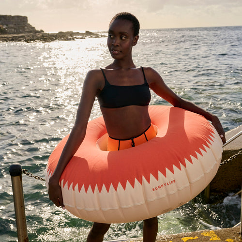 Bouée Luxe Sun Adulte - Terracotta Et Ecru