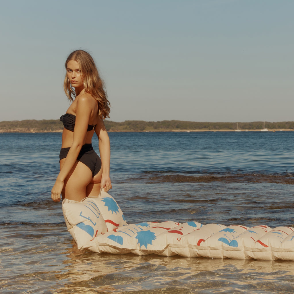 Matelas Flottant Luxe Lie On Nostalgica Adulte - Imprimé Fond Blanc