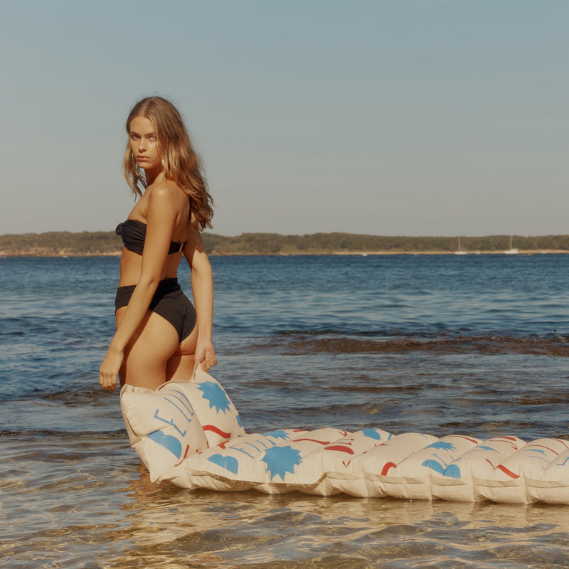Matelas Flottant Luxe Lie On Nostalgica Adulte - Imprimé Fond Blanc