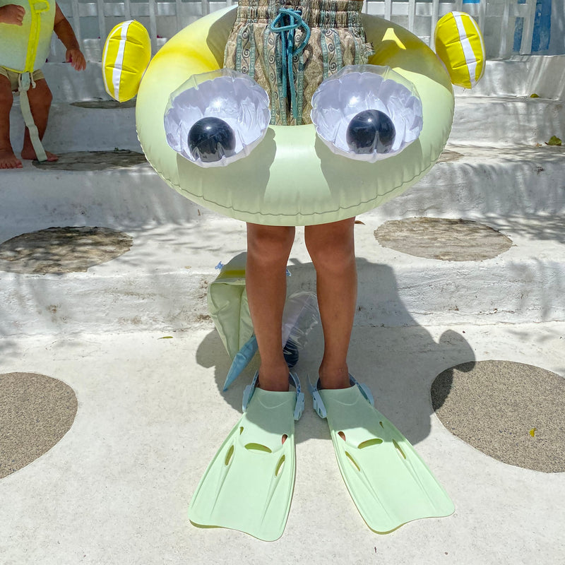 Aletas + Máscara + Snorkel Marble - Verde