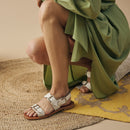 Couleur Pourpre - Sandales Chakma - Blanc