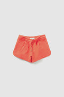 Short Spencer Tissu De Laine Et Cachemire Reef Orange