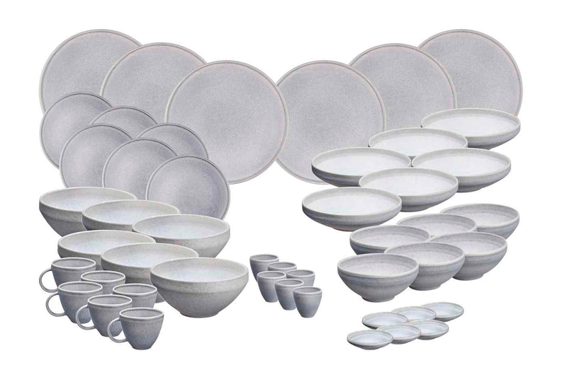 Service Complet Stone - 48 Pièces - Gris Lune