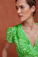 Robe Malicieuse En Soie L'Amazonie - Vert