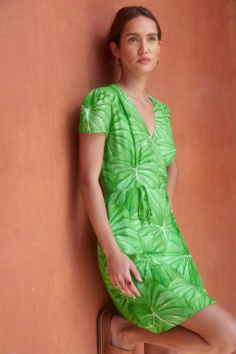 Robe Malicieuse En Soie L'Amazonie - Vert