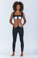 Sweat Top - Black and Silver - Women