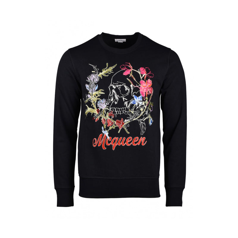 Sweatshirt Alexander Mcqueen Logo Embroidered - Noir - Homme