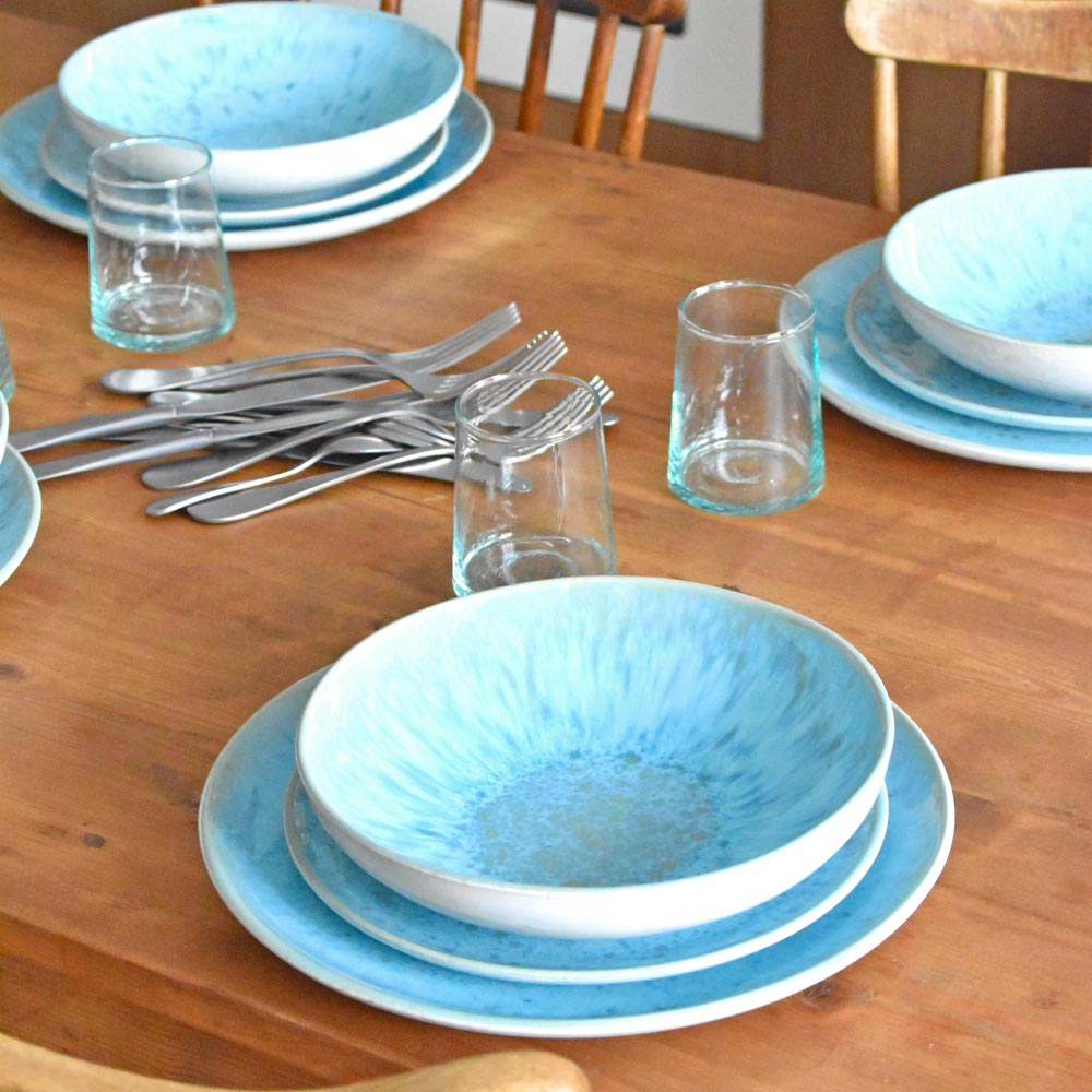 Service Pour 4 - Bleu Agua