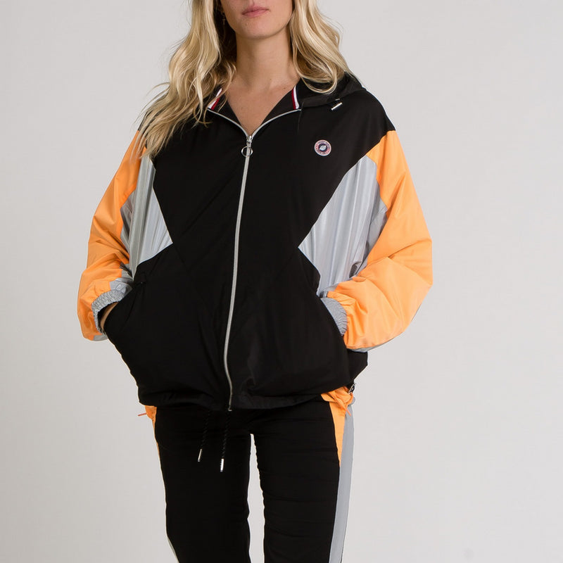 Sweat Tactel Wind - Black/Orange Fluo - Mixte