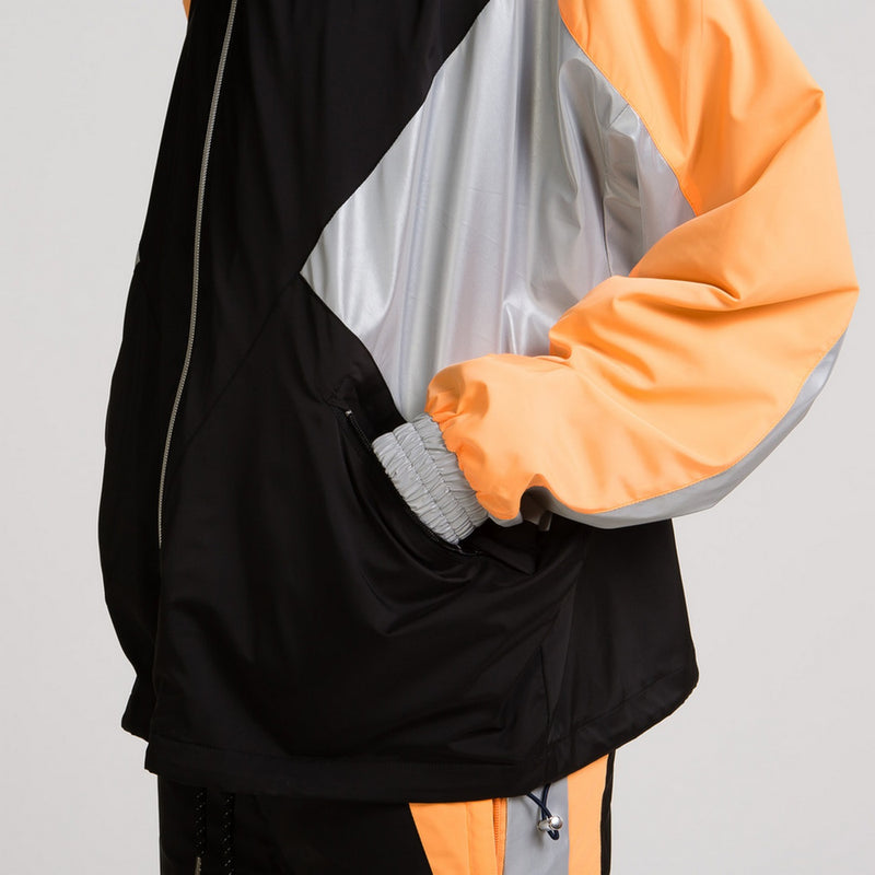 Sweat Tactel Wind - Black/Orange Fluo - Mixte