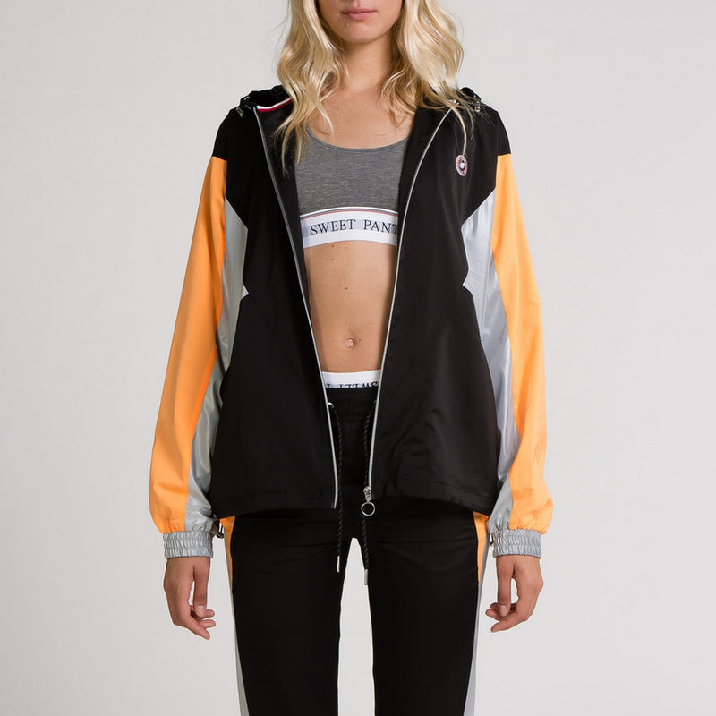 Sweat Tactel Wind - Black/Orange Fluo - Mixte