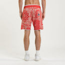 Bermuda Terry Cutoff Print - 2 Pac Red - Mixte